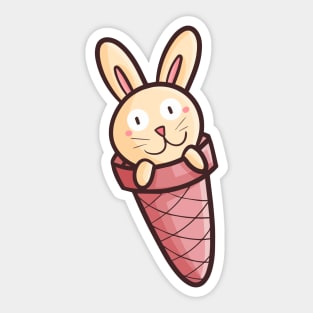 Funny Summer Bunny Sticker